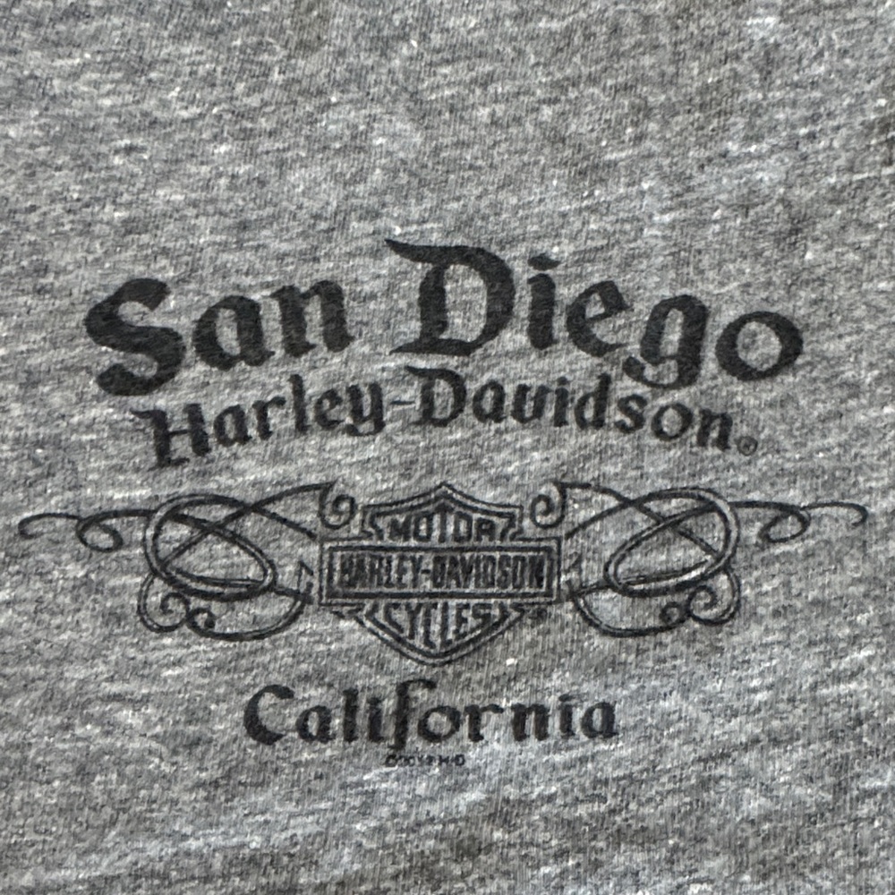 Y2K Harley-Davidson Skull Graphic Tee SZ M - Picture 6 of 6